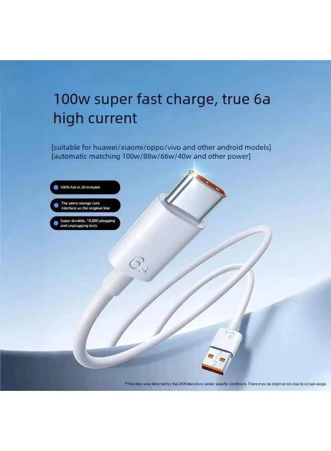 سلك شحن سريع 100 واط 6 أمبير PD - كابل Type-C إلى Type-C لـ Apple MacBook و iPhone و أجهزة هواوي المحمولة و iQoo - Image 3